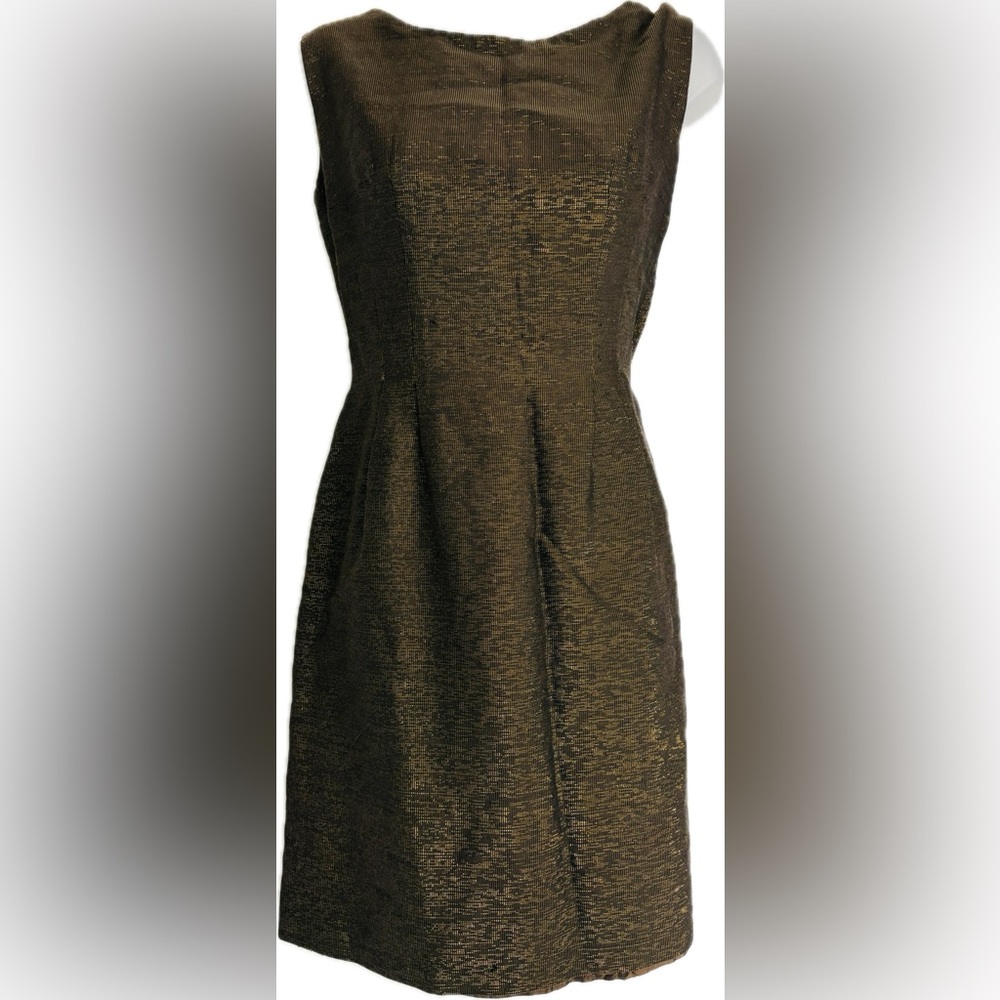 Brown and gold 1960s dress